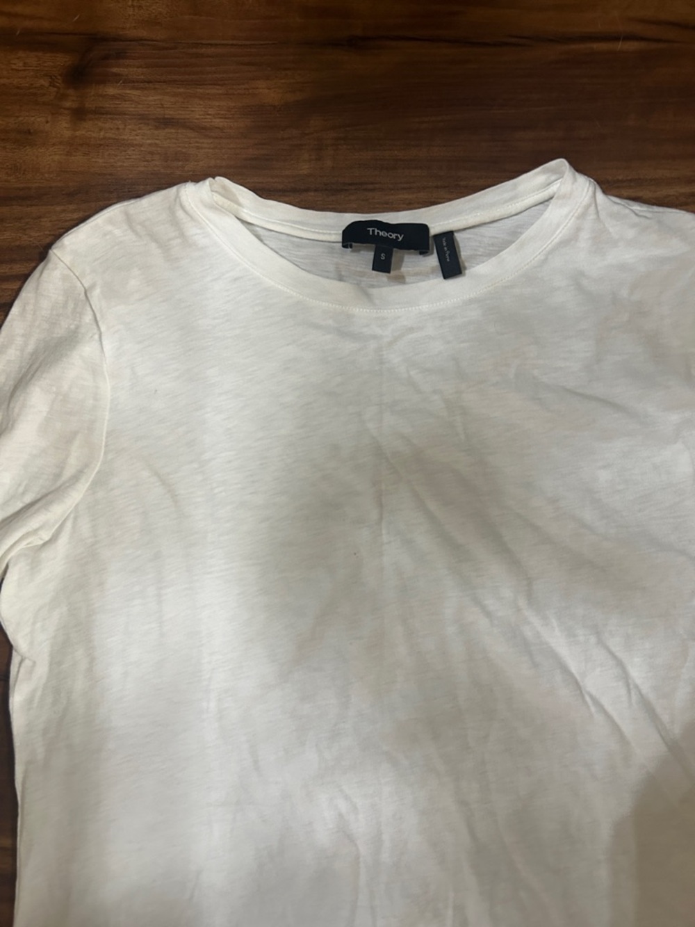 Theory Men’s White Long Sleeve Crew Shirt